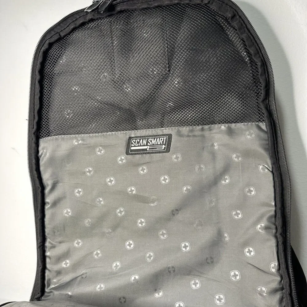 Swiss Gear 3760 ScanSmart TSA Laptop Friendly All-in-One Backpack Grey Travel